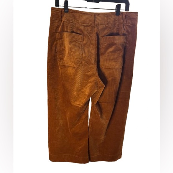 Anthropologie Rust Corduroy Wide Leg Pants Size 31 High Rise Soft Fall Trousers - Picture 9 of 11